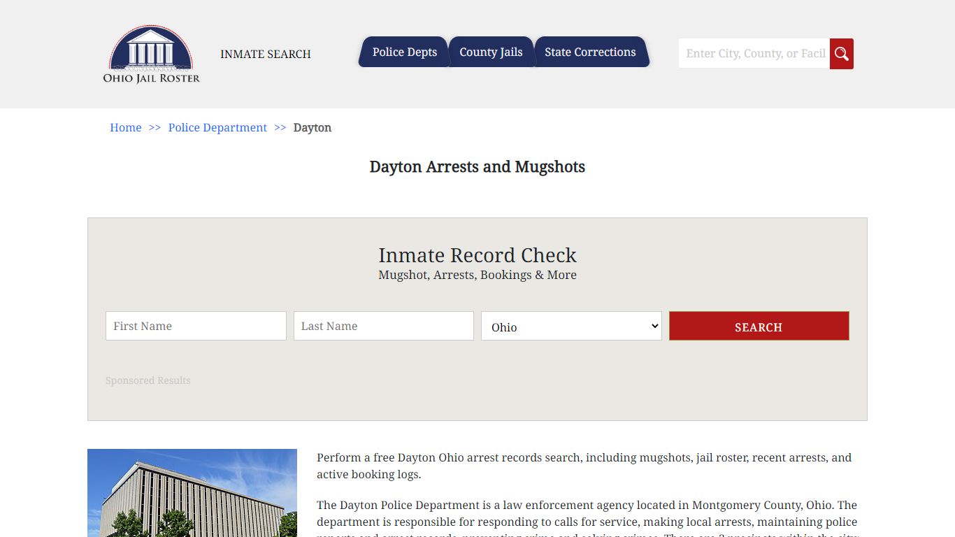 Dayton Arrests and Mugshots | Jail Roster Search